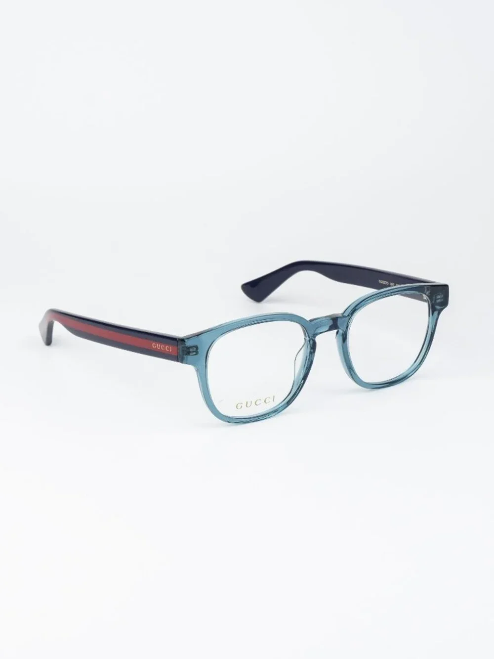 Gucci Women Eyeglasses Transparent Blue Square GG0927O 006 NEW AUTHENTIC